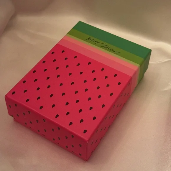 NIB Betsey Johnson Watermelon Slice Bag Charm Key Chain - Picture 4 of 7